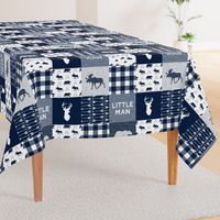 Little Man Patchwork - navy