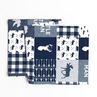 Little Man Patchwork - navy