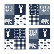 Little Man Patchwork - navy