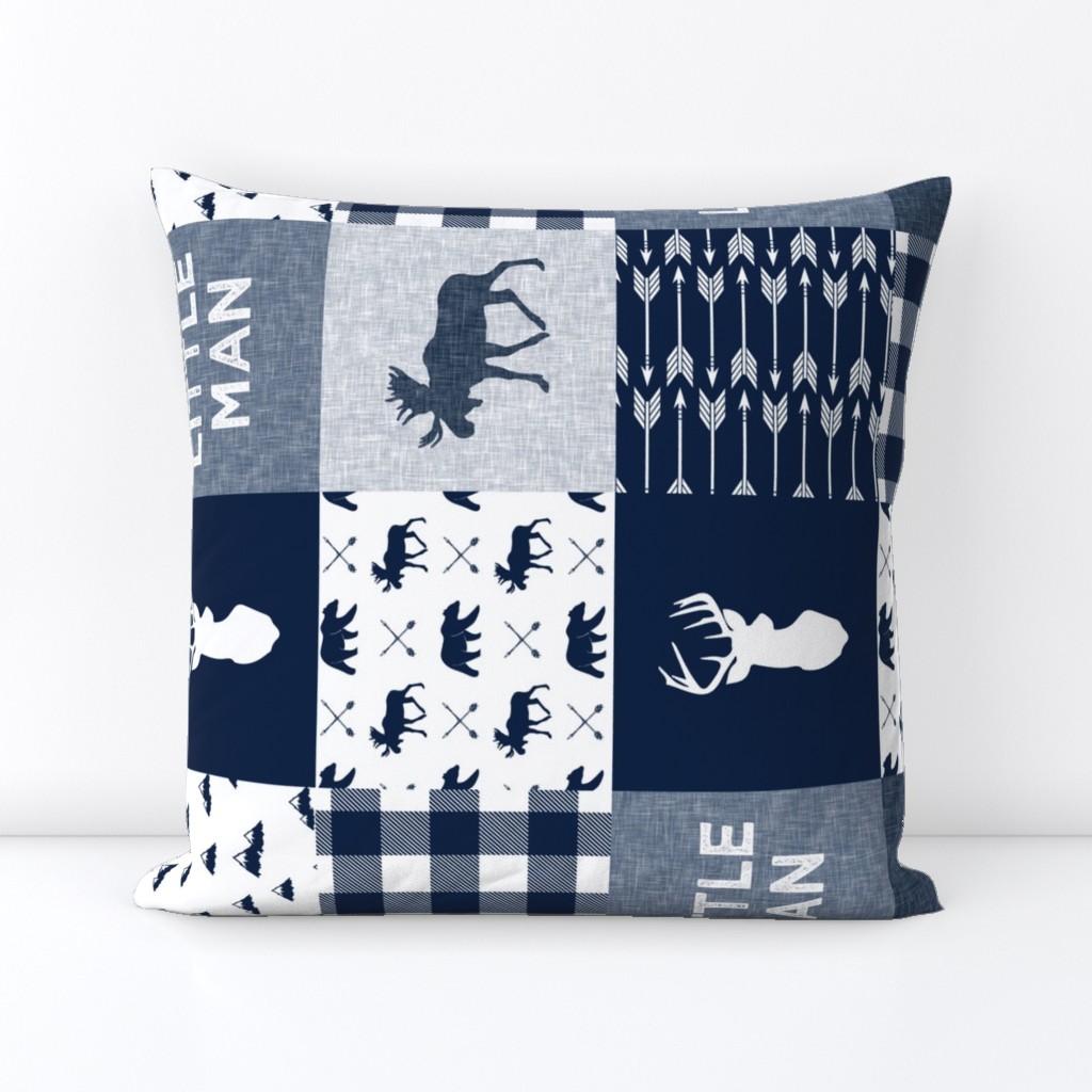 Little Man Patchwork (90) - navy