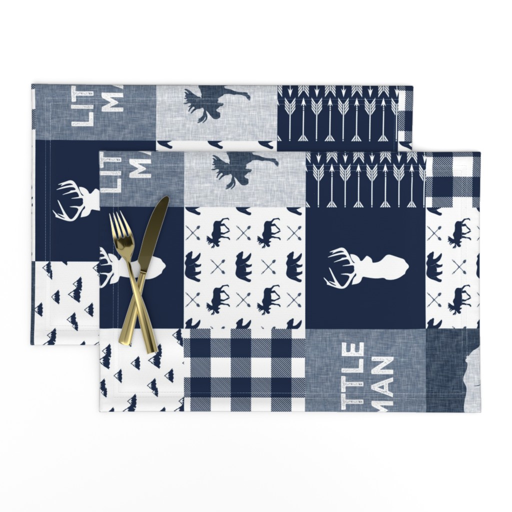 Little Man Patchwork (90) - navy