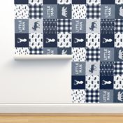 Little Man Patchwork (90) - navy