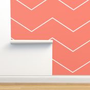 Salmon Chevron ~ Spoonflower Coral 