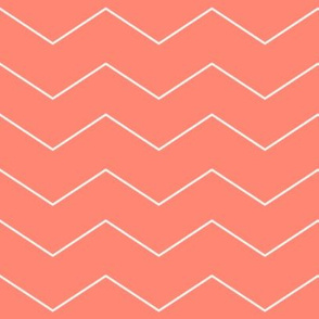 Salmon Chevron ~ Spoonflower Coral 