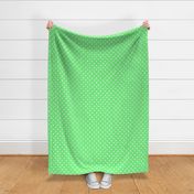 Apple Green and White Polka Dots