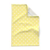 Buttermilk Yellow and White Polka Dots