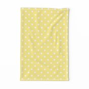 Buttermilk Yellow and White Polka Dots