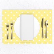 Buttermilk Yellow and White Polka Dots