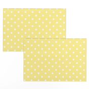 Buttermilk Yellow and White Polka Dots