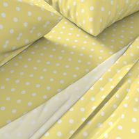 Buttermilk Yellow and White Polka Dots