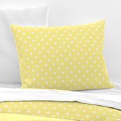 Buttermilk Yellow and White Polka Dots