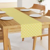 Buttermilk Yellow and White Polka Dots