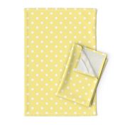 Buttermilk Yellow and White Polka Dots