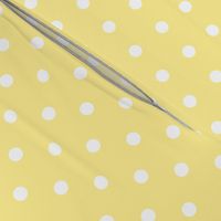 Buttermilk Yellow and White Polka Dots