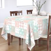 Wholecloth Quilt - custom edit - soft pastel woodland