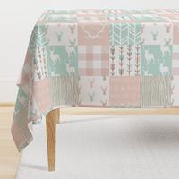 Wholecloth Quilt - custom edit - soft pastel woodland