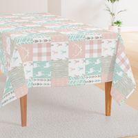 Wholecloth Quilt - custom edit - soft pastel woodland