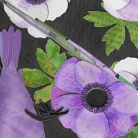 Purple Paper Anemone Collage