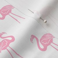 flamingo fabric // simple tropical summer preppy flamingo design by andrea lauren - pink on white