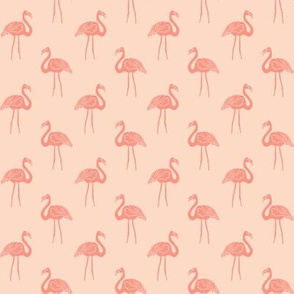 flamingo fabric // simple tropical summer preppy flamingo design by andrea lauren - peach