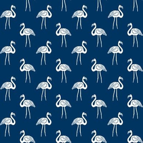 flamingo fabric // simple tropical summer preppy flamingo design by andrea lauren - navy and white