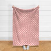 Akita silhouette florals dog fabric pattern sweet pink