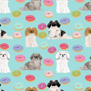 Pekingese dog breed donuts blue