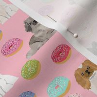 Pekingese dog breed donuts pink