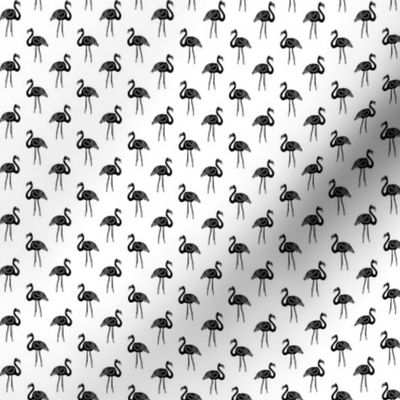 flamingo fabric // simple tropical summer preppy flamingo design by andrea lauren - black and white