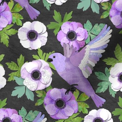 Purple Paper Anemone Collage small version