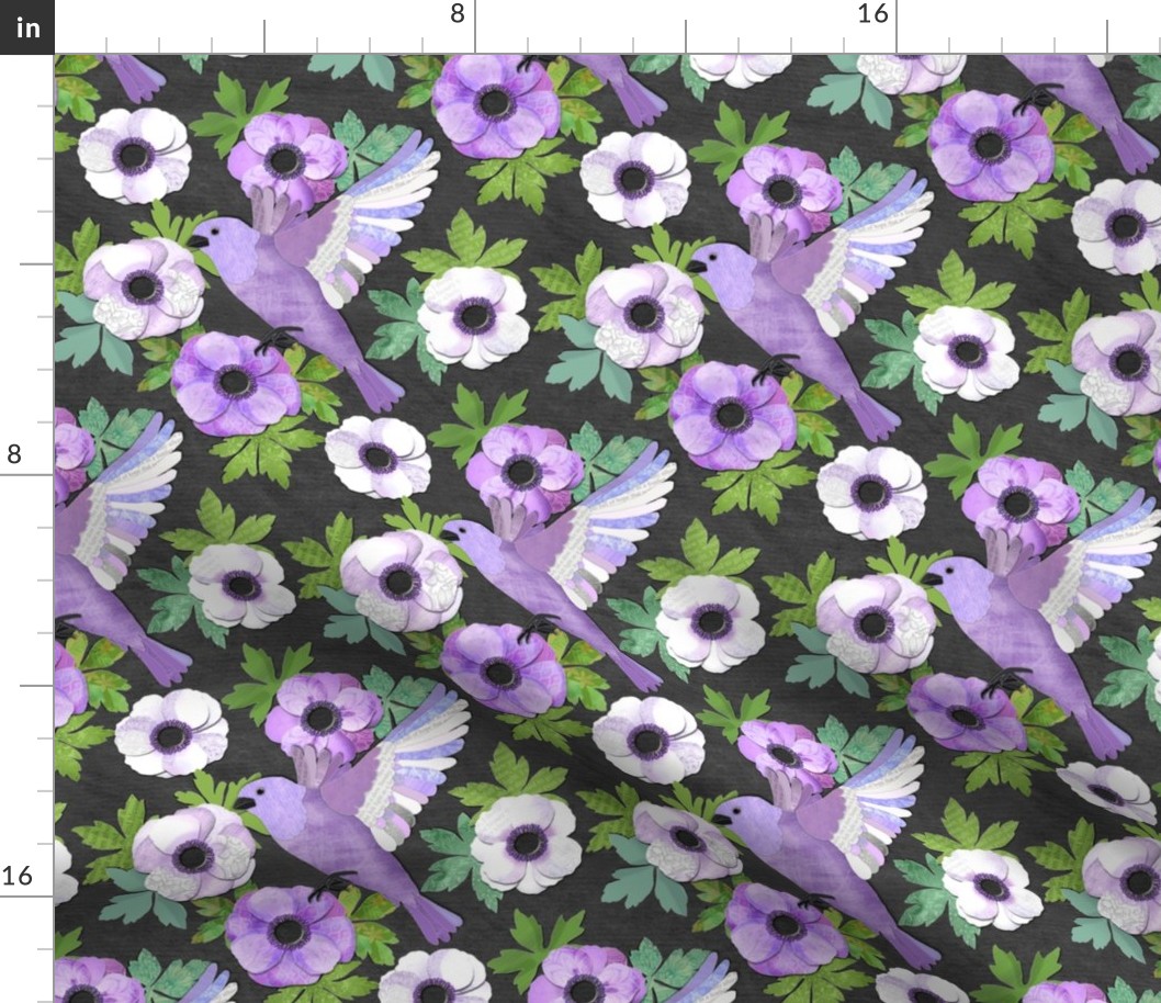 Purple Paper Anemone Collage small version