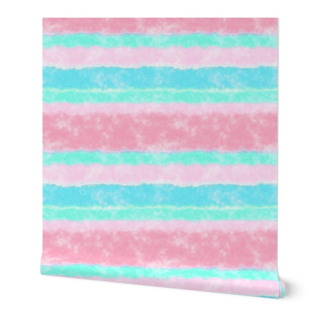 Soft Watercolor Stripes in Pink and Sky Blue