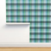  Blue green plaid checkered