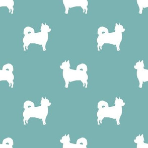Chihuahua longhaired silhouette dog breed pattern gulf blue