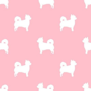Chihuahua longhaired silhouette dog breed pattern pink