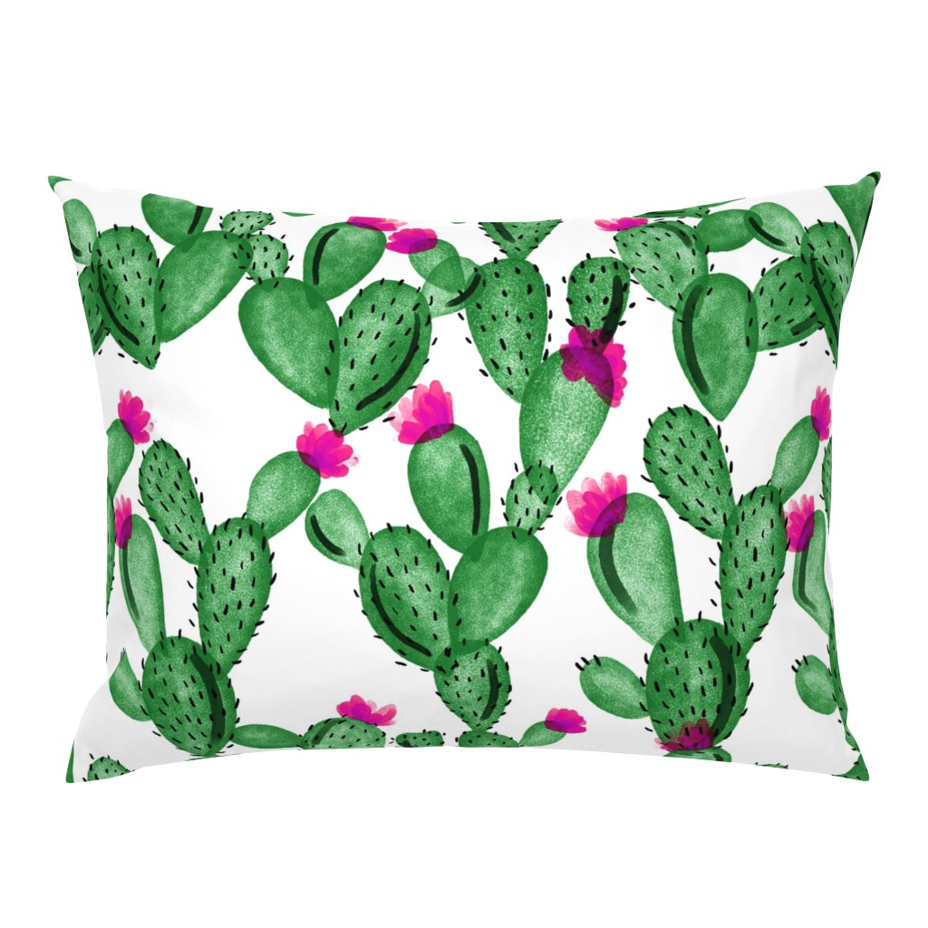 emerald paddle cactus + rose 