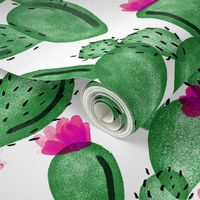 emerald paddle cactus + rose 