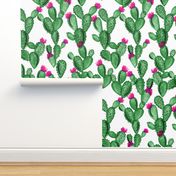emerald paddle cactus + rose // oversized