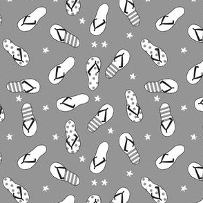 flip flop fabric // sandals summer beach sand fabric cute andrea lauren design - grey
