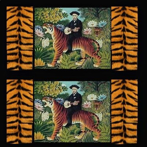 Rousseau riding Tiger in Park