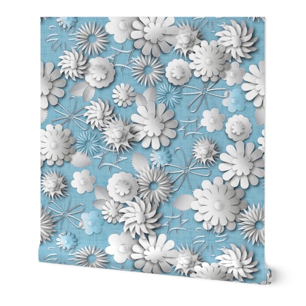 Paper Cut Flowers (Cornflower Blue)