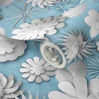 Paper Cut Flowers (Cornflower Blue)