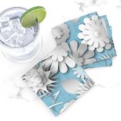 Paper Cut Flowers (Cornflower Blue)