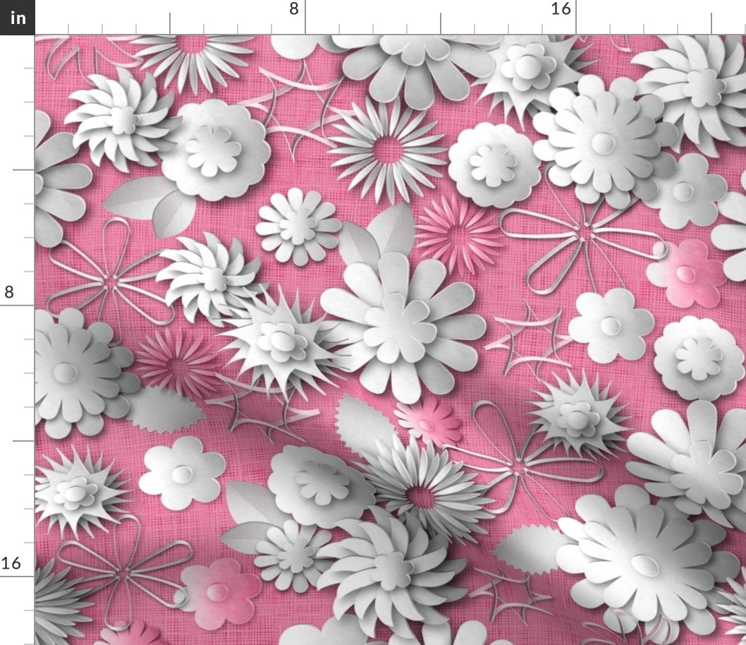 Paper Cut Flowers (Pale Raspberry)
