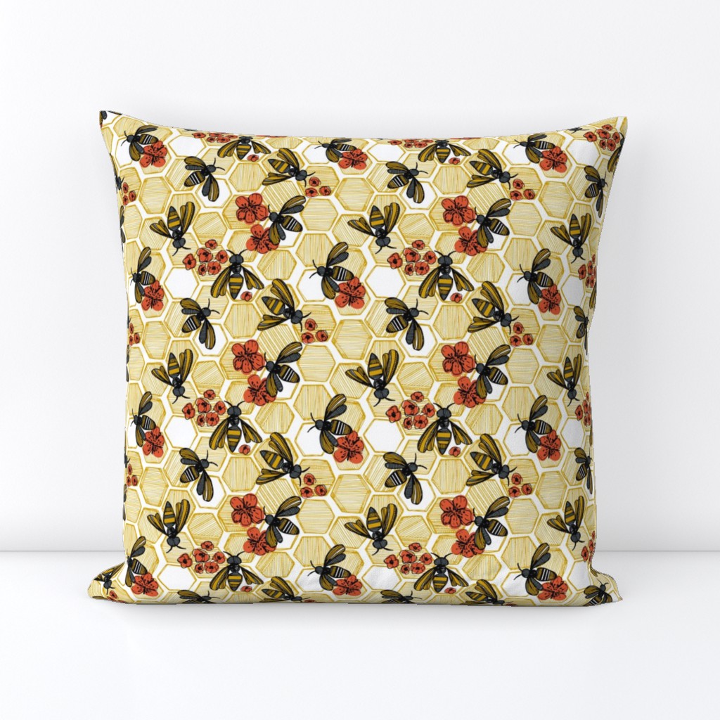 Honey Bee Hexagon Small