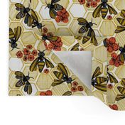 Honey Bee Hexagon Small