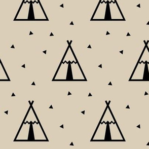 teepee - black on tan