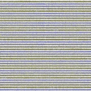 French Linen Petite Stripe - grass & periwinkle