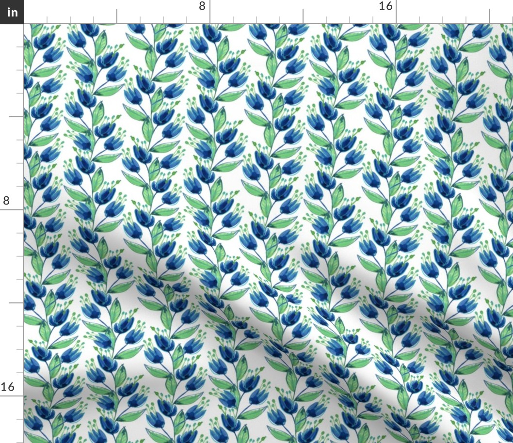 Indigo Floral Small