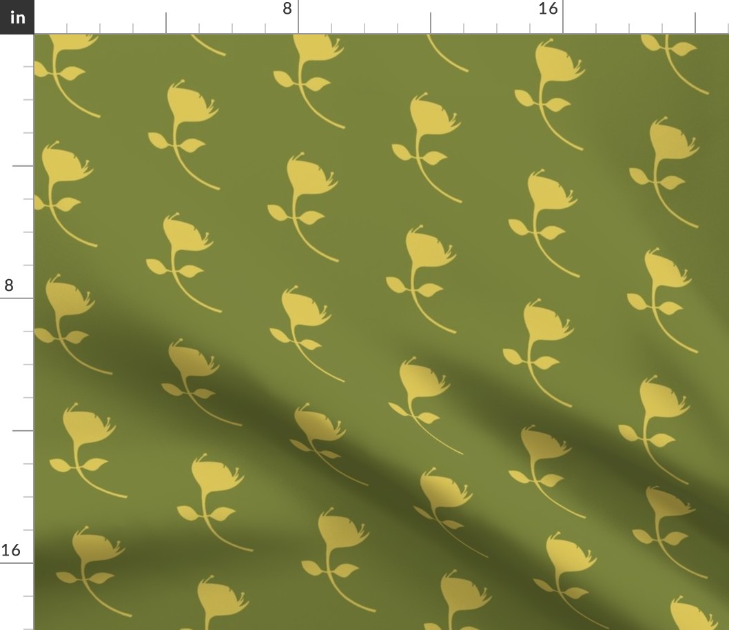 single protea - green/yellow - lrg scale